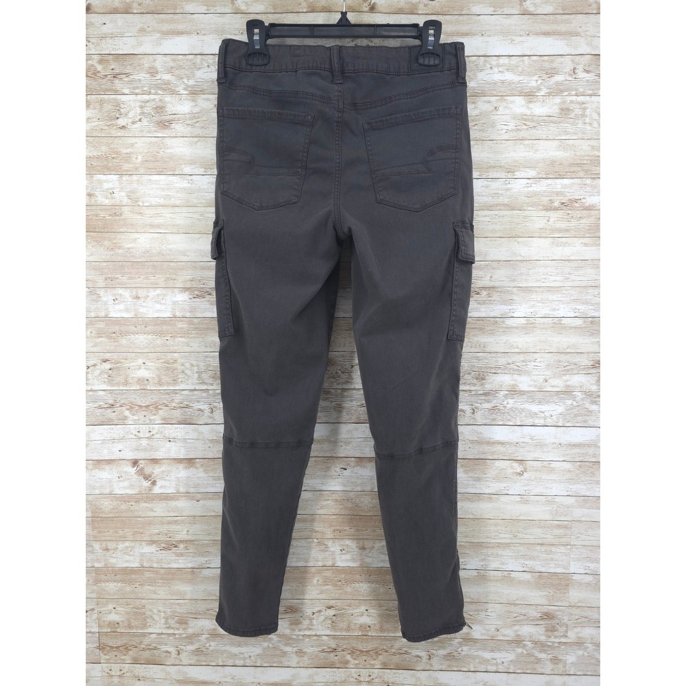 American Eagle Jegging Skinny Cargo Mid Rise Button Fly Jeans Womens 8 - Picture 2 of 9